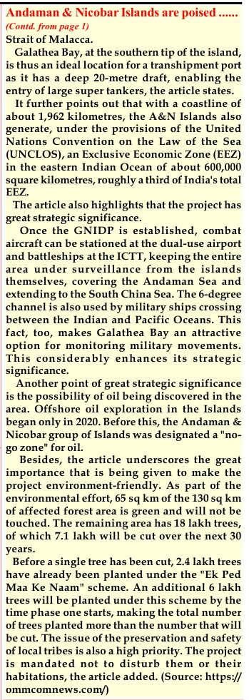 Andaman_Admin's tweet photo. #NewAndamans are set to give #India🇮🇳 a strategic & economic edge. #GreatNicobarIsland Project will position #AmazingAndamans as #India’s🇮🇳 #maritime gateway with a Global port, Greenfield Airport, Township & Green energy hub near the 6-Degree Channel- key step towards #trade, #security & #sustainable growth while protecting 65 sq. km. forest and planting 8.4 lakh trees.