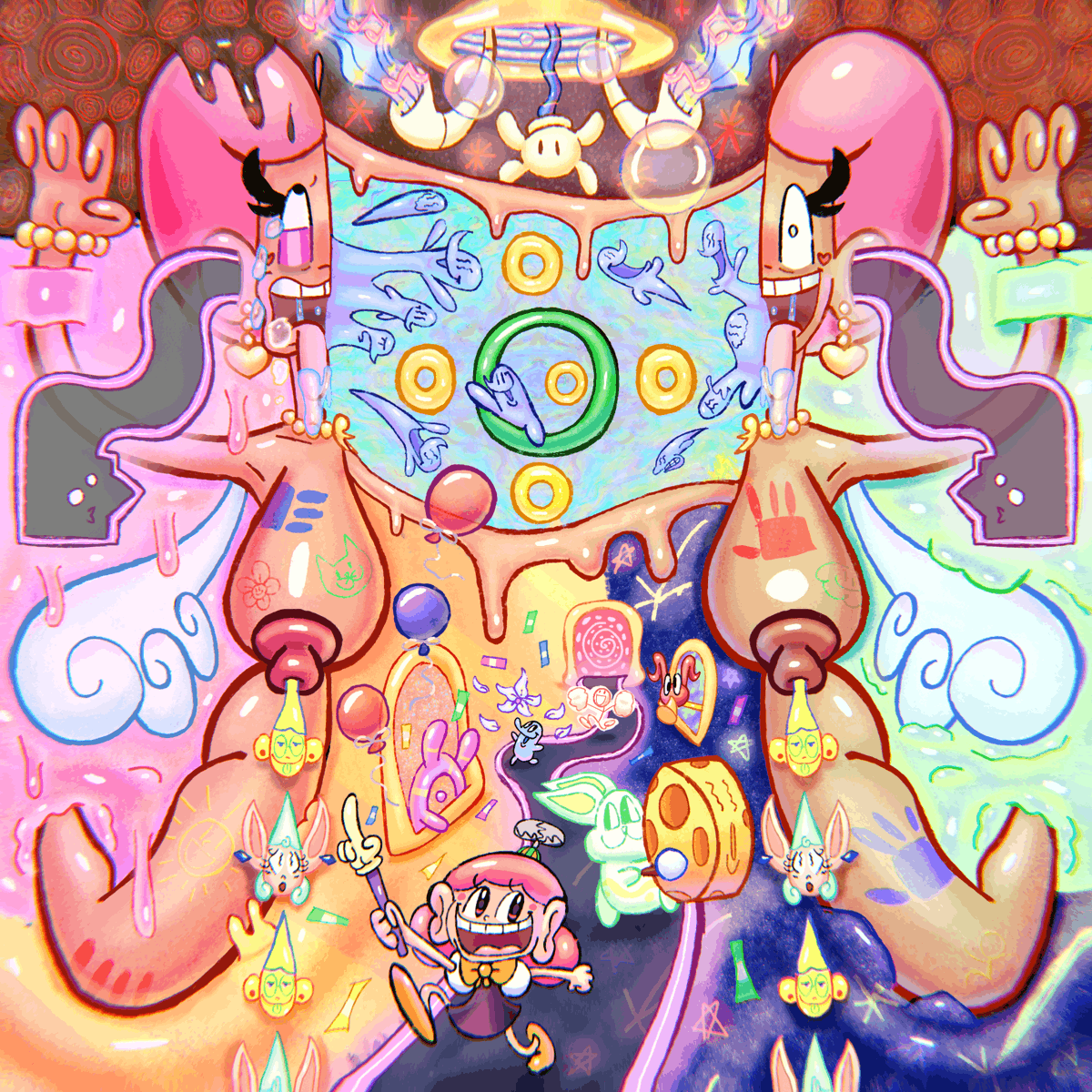 SomeShmuckGuh's tweet photo. @AwazonArt howdy! im shmuck. i make really weird crude and childish art with weird psychedlic and adult themes. sometimes i just draw straight smut haha. i love my ocs to death. where horny goes silly things must follow https://t.co/ztRZhn1czR