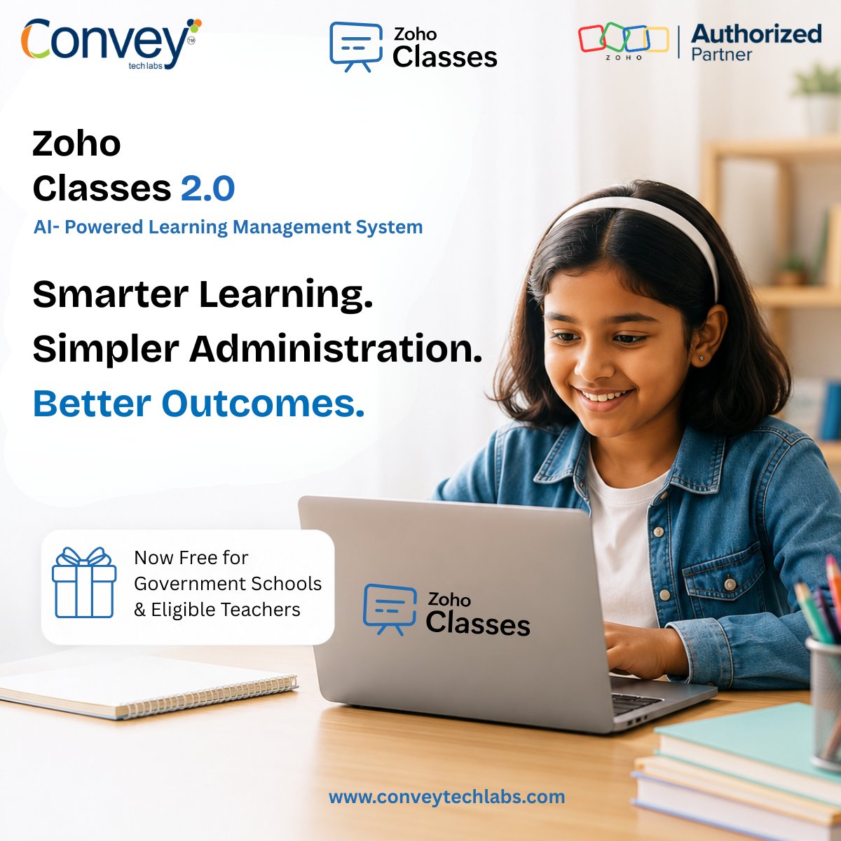 Conveytechlabs's tweet photo. Transform learning with Zoho Classes 2.0 an AI-powered Learning Management System designed to simplify administration, personalize learning & improve student outcomes.
#ZohoClasses #Zoho #LearningManagementSystem #DigitalLearning #Education #ConveyTechLabs #zohopartner #zohoone https://t.co/iriCIlKk0x