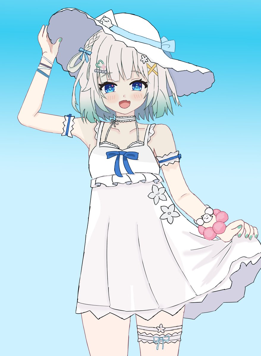 Chimurusan's tweet photo. the new outfit is soooooo cute!!!!!

#Fantography #UrameshiyaSummer https://t.co/tHnYhRRLiU