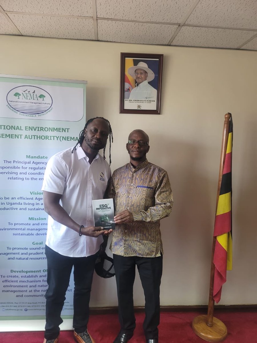 ABarirega's tweet photo. @BebeCoolUG receives his copy of the ESG Imperative Book https://t.co/sj3pExf7GV