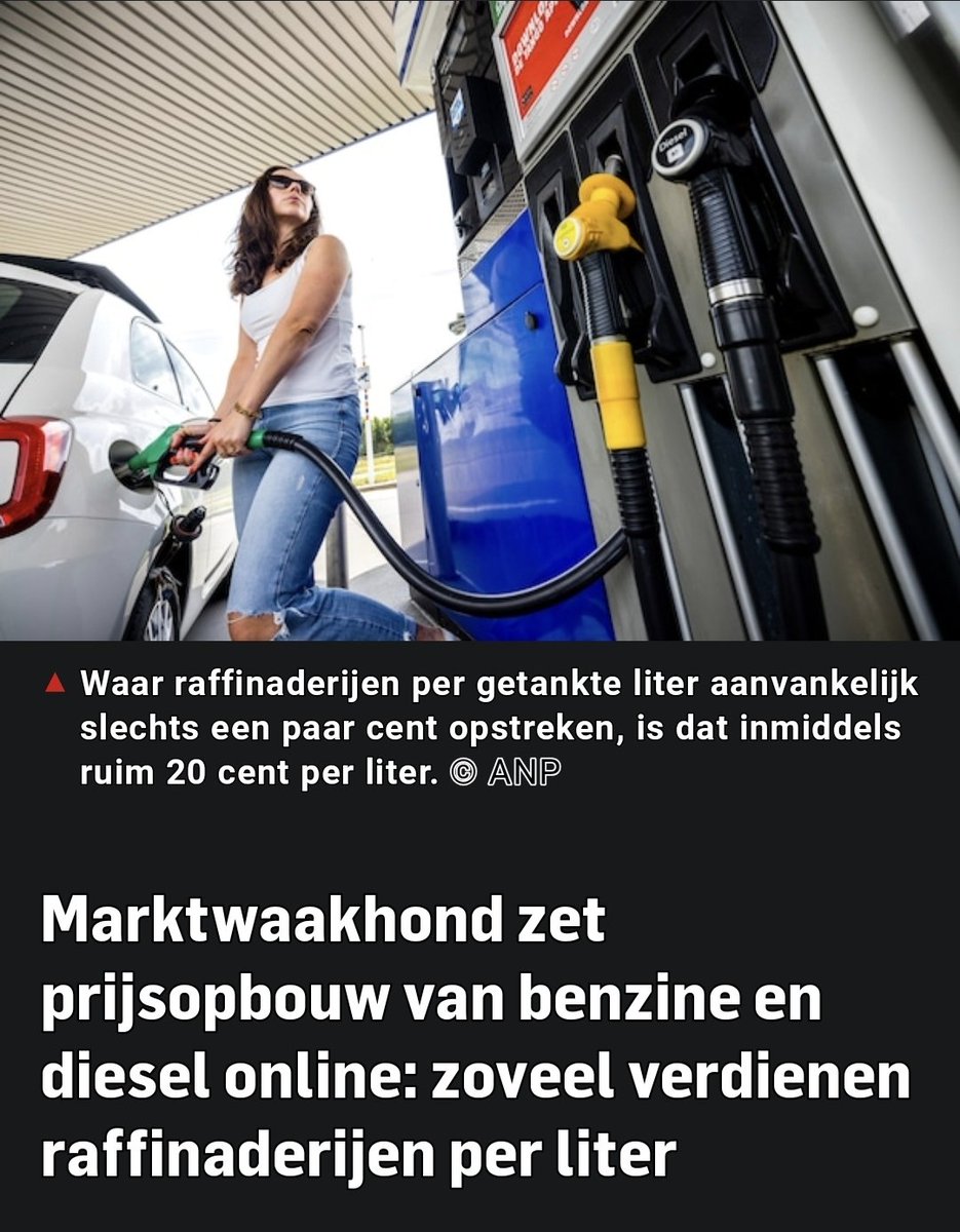 vester71's tweet photo. Van elke liter brandstof gaat 1.25 euro zo naar de staatskas https://t.co/1Of4Vw3QsH