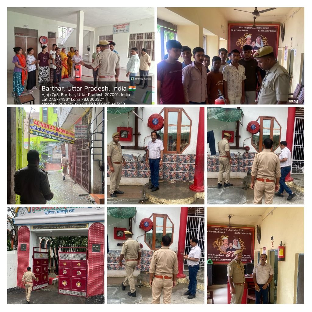 etah_fire's tweet photo. जनपद एटा मे ADG UPF&amp;ES एव SSP Etah महोदय के आदेशानुसार Cfo Etah,के निर्देशन विशेष अभियान  के तहत HOTEL,हॉस्टल/पीजी में अग्निसुरक्षा निरीक्षण एव जागरूकता अभियान चलाया गया जिसके तहत फायर ऑडिट,सुरक्षा व्यवस्थाओं की जांच तथा कर्मचारियों को अग्नि सुरक्षा संबंधी प्रशिक्षण प्रदान किया https://t.co/bD9NAijDEL
