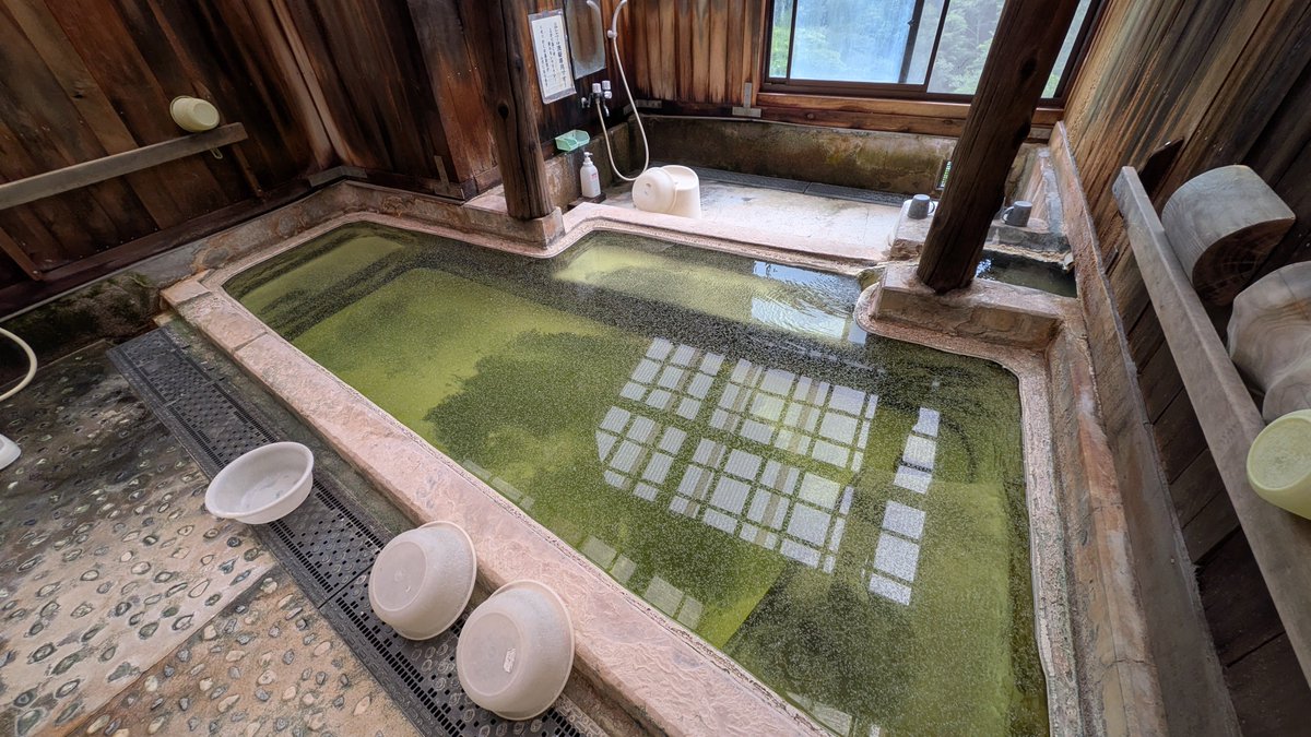 ringotarouspa's tweet photo. 人生初国見温泉！！！
ほんとにバスクリン入れたようなクリアな緑色だった！
(日帰り旅行です) https://t.co/GG4hw2NkXK
