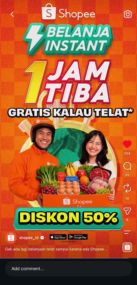 aurelina00's tweet photo. Anak GTM mulu kalo gak ada susu. Daging juga harus ada biar gizinya lengkap. Langsung aja daging ayam &amp; susu checkout di Shopee Belanja Instant 1 Jam Tiba. Dateng cepet, hemat Diskon 50%, ada Gratis Voucher Kalau Telat. Moms approved 👍 #DagingTelurShopeeInstant1Jam https://t.co/np1zIAyOqc