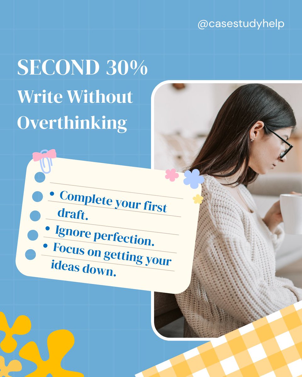 casestudyhelp's tweet photo. Most students lose time because they jump straight into writing. Instead, use 30-30-30 method.

https://t.co/mNqvfVJAaX

#AssignmentHelp #StudyTips #StudentProductivity #UniversityStudents #StudyHack #TimeManagement #CollegeLife #EssayWriting #AustraliaStudents #casestudyhelp https://t.co/eK0TMtNsy8