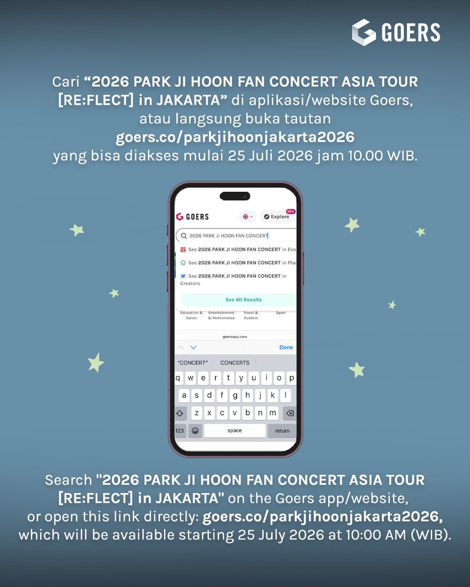 wiiinkble's tweet photo. info pre-sale via goers buat fancon park jihoon in jakarta sudah tersedia! ⭐️

dibaca baik2 yaa guys. good luck semuanyaa, semoga dapet section yg diinginkan 🙏✨ https://t.co/hKEqvdgRxd