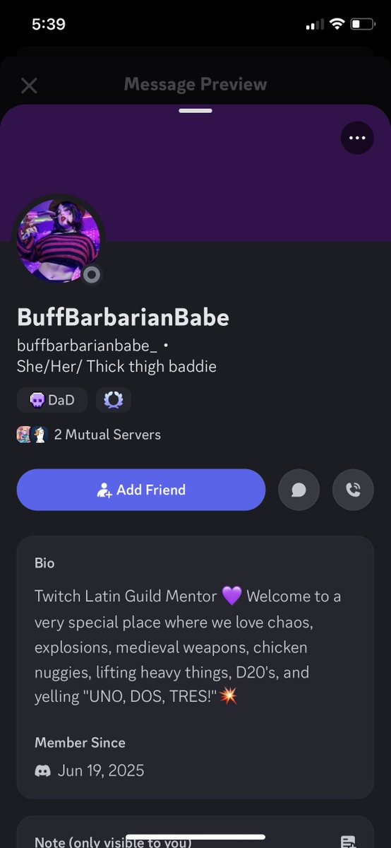 _BarbarianBabe's tweet photo. Hey guys!

I've been informed that someone on Discord is impersonating me and real talk, I will NEVER reach out to you directly through DMs.

This is not me and most likely someone who only has my stuff from Instagram.

If you get a message from this account, IT IS NOT ME! https://t.co/4Q0IgKg9WY