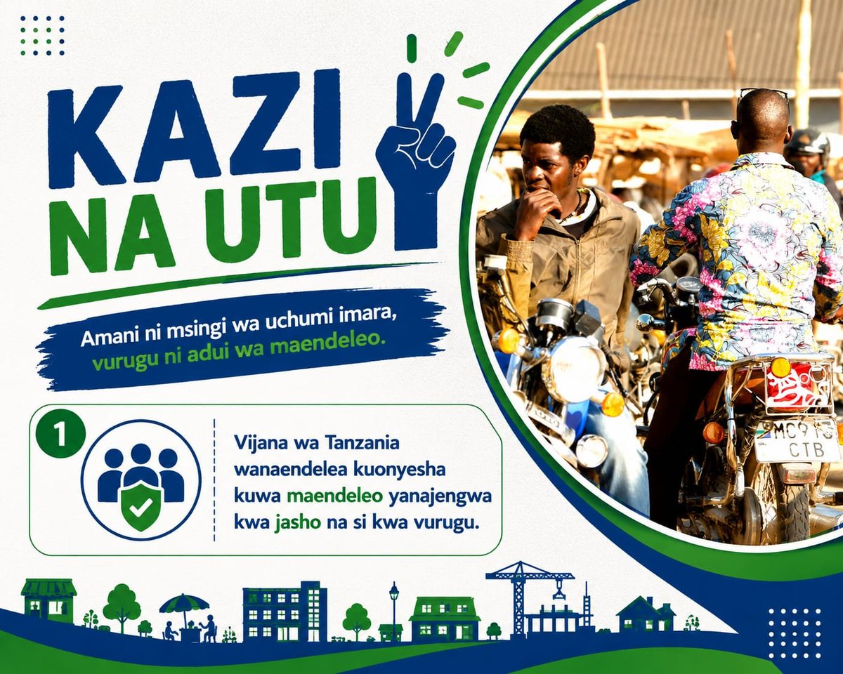 dictatorbin's tweet photo. Kila mteja anayehudumiwa ni ishara ya amani. Vijana wa Tanzania wamechagua kujenga uchumi badala ya kuuvuruga. Machafuko yanapunguza shughuli za kibiashara na kuongeza changamoto za kiuchumi. #UtulivuNiMaendeleo
#TumekataaHarakatiZaVurugu 
Kazi Na Utu https://t.co/ciU5ZETFpu