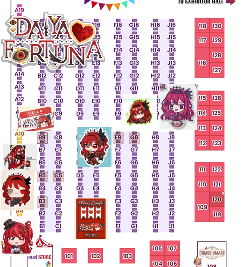 DaiyaFortuna's tweet photo. THE DAIYA FORTUNA OFFKAI MAP IS NOW AVAILABLE!!

There is 2 relays involved featuring me, which I am very honored to be included in! One organized by Takida-san and another by Circle Catnap Cafe!

Artists will be tagged below, if I missed you please let me know! https://t.co/IP0UDXtMSR