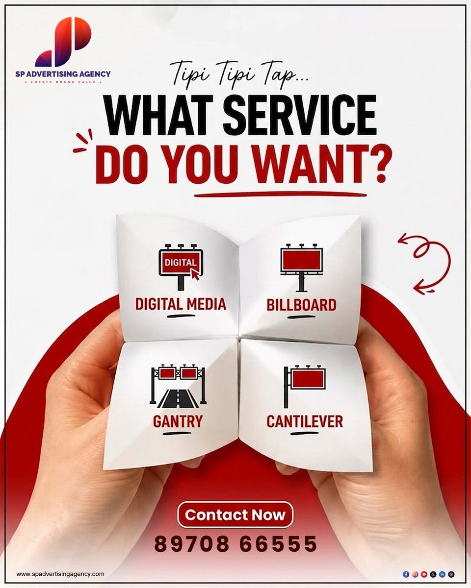 SPAdvertising14's tweet photo. Which advertising solution fits your brand best?
📍Digital Media
📍Billboards
📍Gantry
📍Cantilever
Comment your choice below or get in touch—we'll help you reach the right audience with the right outdoor advertising solution.
#SPAdvertisingAgency #OutdoorAdvertising https://t.co/aMRhVaWpFE