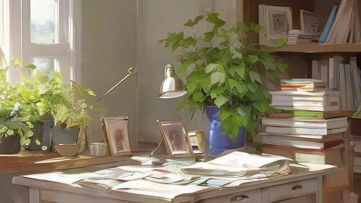idontknowher69's tweet photo. Tidy desk = focused mind! A small potted plant + stacked notebooks make my workday way smoother. No clutter, just productivity https://t.co/lkH34mpJVz