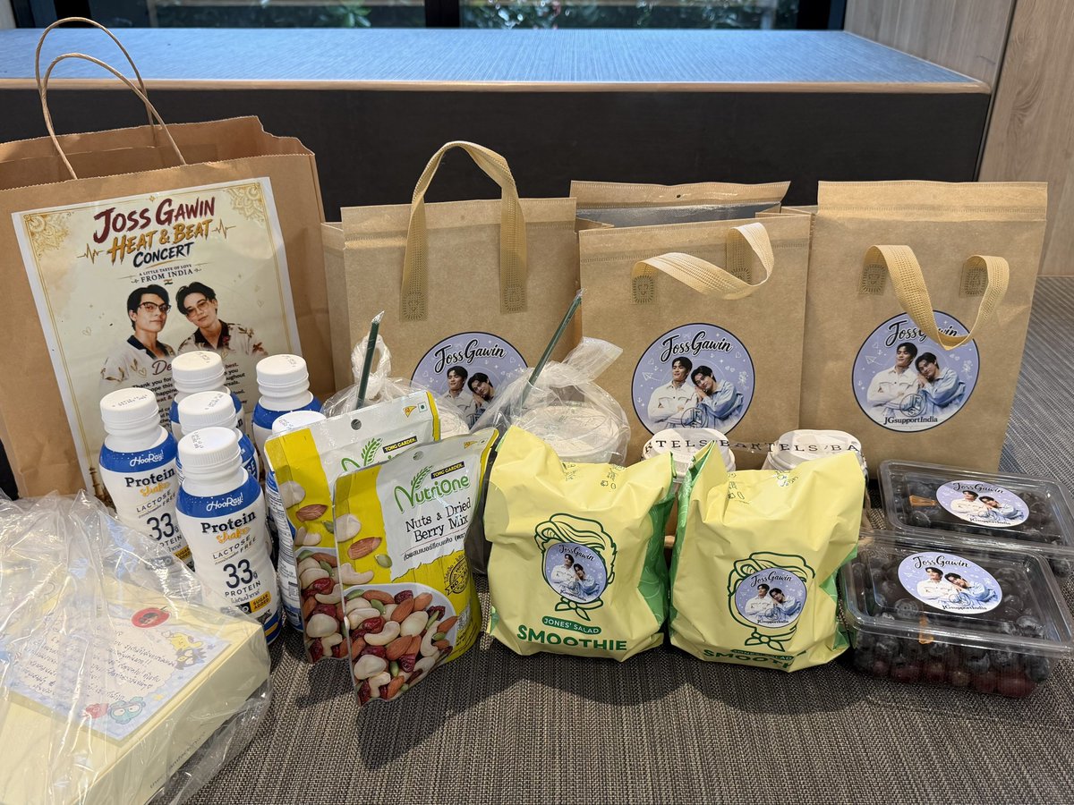 GAWINCASKEY_FC's tweet photo. ขอบคุณสำหรับ Food Support ที่ส่งมาเติมพลังให้กับกวินและคุณจอสระหว่างซ้อมคอนเสิร์ตค้าบบ 🍱💕☺️ พร้อมลุยซ้อมกันอย่างเต็มที่แล้ว เพื่อเตรียมโชว์และมอบความทรงจำดี ๆ ให้กับทุกคนน🎤🫶🏻✨

Thank you so much for the food support to Gawin and Joss during their concert rehearsals 🍱💕☺️ Now they’re ready to give their all as they prepare an unforgettable show and create wonderful memories with everyone 🎤🫶🏻✨

#JossGawinConcert
#GawinCaskey 
#GawinHappyMeal
