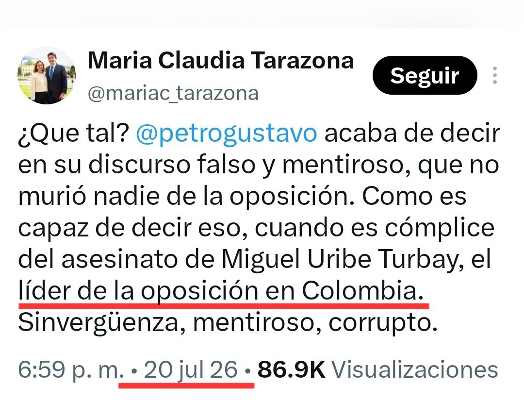 K__Ibarguen's tweet photo. Pobre María Claudia, hoy vio el nacimiento del Petrouribismo. Los antiguos enemigos unidos para vencer a quién los derrotó.

¿Qué sigue, salvar las reformas "sociales" de Petro, esas que siempre votó en contra "el único partido de oposición a Petro", como decían en campaña?
Se aliaron con el diablo para no perder el poder. 
Deleznable.
