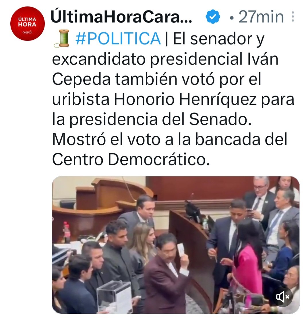 K__Ibarguen's tweet photo. Pobre María Claudia, hoy vio el nacimiento del Petrouribismo. Los antiguos enemigos unidos para vencer a quién los derrotó.

¿Qué sigue, salvar las reformas "sociales" de Petro, esas que siempre votó en contra "el único partido de oposición a Petro", como decían en campaña?
Se aliaron con el diablo para no perder el poder. 
Deleznable.