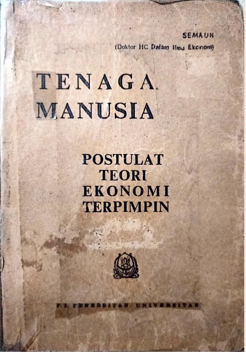 KacabenggalaEds's tweet photo. Tenaga Manusia: Postulat Teori Ekonomi Terpimpin karya Semaun menelusuri sejarah formasi ekonomi, teori nilai, modal, dan nilai perlebihan, lalu menawarkan ekonomi terpimpin sebagai jalan menuju industrialisasi, pemerataan, dan sosialisme Indonesia.

https://t.co/pAM3UzQ5YA https://t.co/tZp5pGNxn7