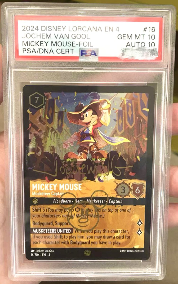 Dual PSA 10 signed Mickey Lorcana #disney #disneylorcana #psa
