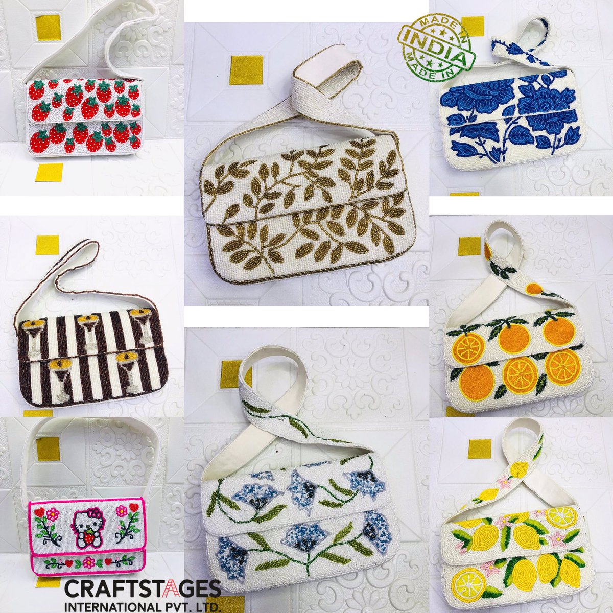 CraftstagesCs's tweet photo. Upgrade your collection with beautifully handcrafted beaded sling bags featuring floral, fruit, and artistic designs that add charm to every outfit. Perfect for boutiques, resellers, online sellers, gifting, vacations, brunches, parties, and everyday fashion. https://t.co/Wp60DcqJuq