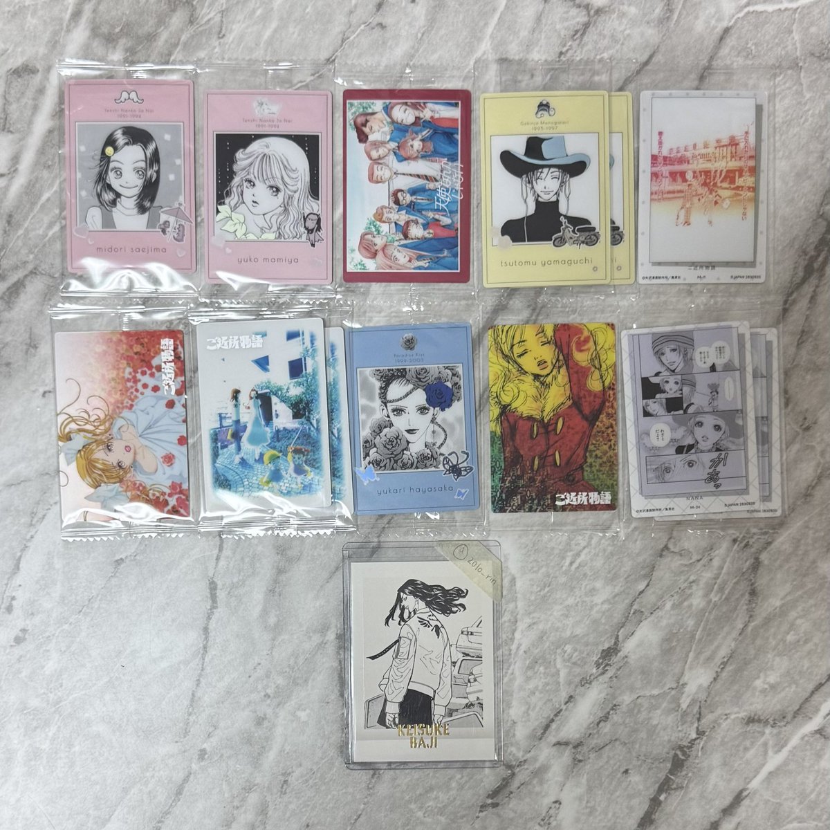 20lo_rin's tweet photo. 矢沢あい ウエハース 天使なんかじゃない ご近所物語 パラダイスキス NANA 交換

譲 : 画像1､2枚目､シークレット(蓮)

求 : 画像3､4枚目(💖>💕)

𖡡シークレット同士の交換
𖡡郵送のみ
𖡡まとめて優先ですが1点〜◎

お気軽にお声がけください🌱 https://t.co/gWZMANmw5T