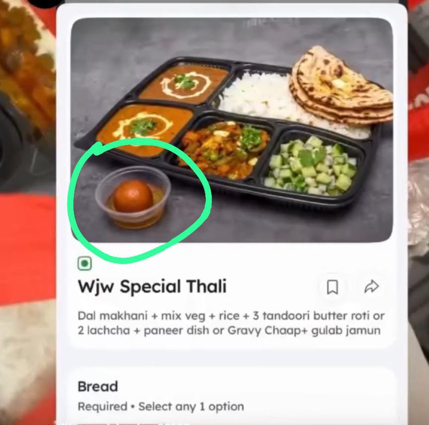 sonali0_'s tweet photo. A girl ordered food worth ₹500 online... but the most important item was missing! 😭

She was busy with work, so she ordered food online. Everything seemed fine, but when she opened the Gulab Jamun box, there was only syrup inside.

The Gulab Jamuns were gone. 💔

Now it's hard to tell whether the restaurant forgot to pack them, there was a packaging mistake, or the delivery person suddenly felt like having something sweet on the way. 😭

A ₹500 order, and for dessert, only syrup... that's truly heartbreaking!

Or a shorter version:

A girl ordered food worth ₹500 online.

Gulab Jamun was included in the menu.

When she opened the box, she found only syrup inside. 😭

Whoever ate the Gulab Jamuns could have at least left the spoon behind! 😂