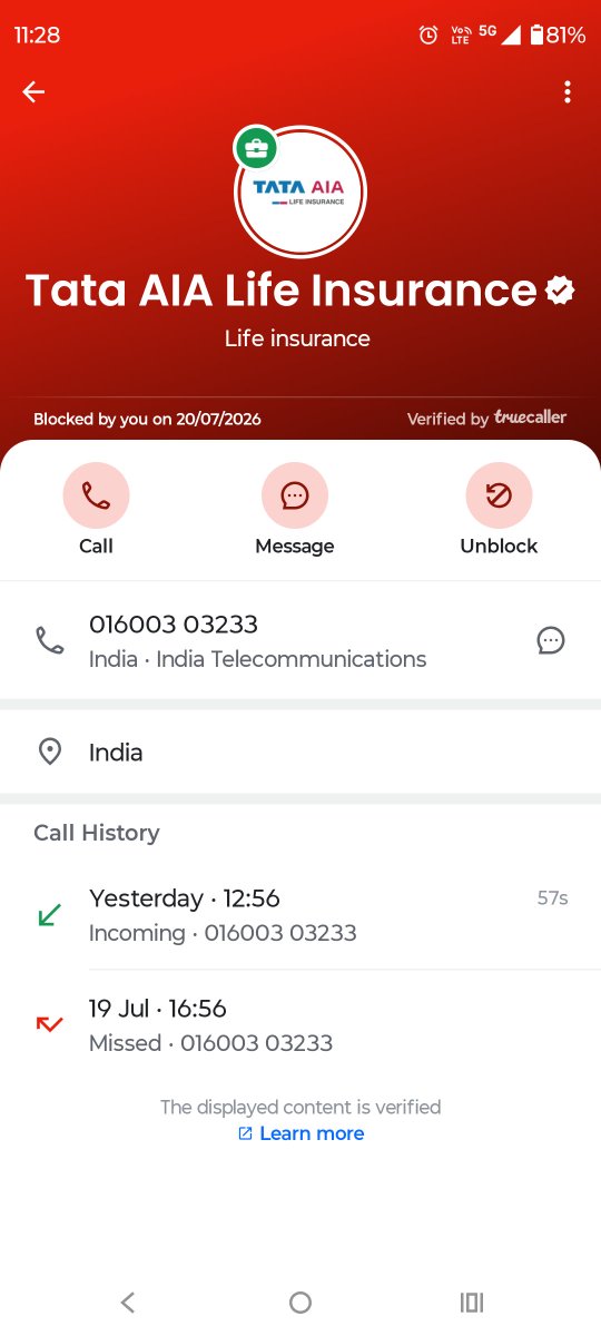 Ashishpoddar200's tweet photo. @TataAIA_Life what's this continuous harrasment for some add on, despite clearly saying no, repeated calls everyday, saying service call but doing sales https://t.co/MfkNQb9znb