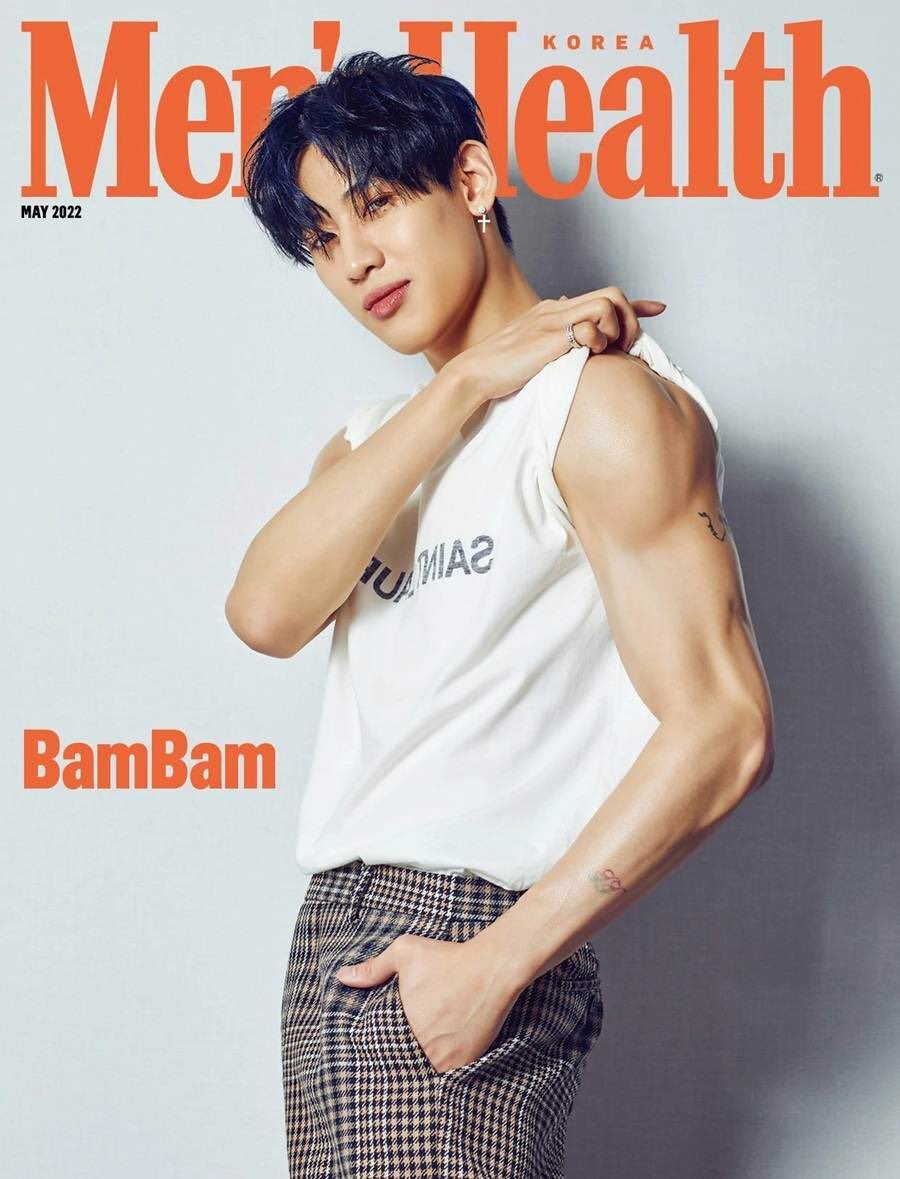 BB1a_Enjoy's tweet photo. หน้าคิตตี้ บอดี้มาเวล”  😽💪🔥✨
คุณแบมแบม บนหน้าปก Men’s Heath Korea 

#BamBam #뱀뱀 @BamBam1A https://t.co/kYq8tZFV63