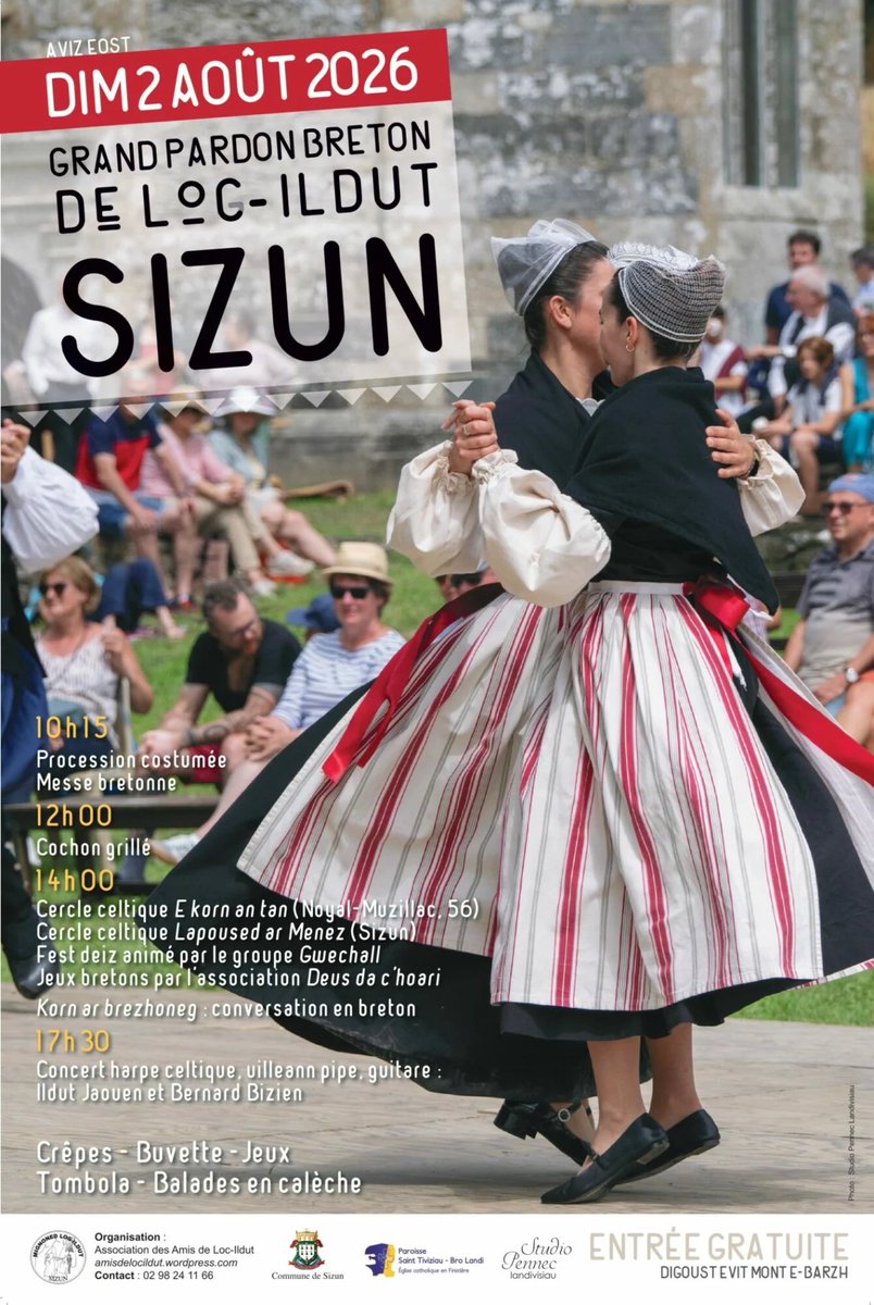 YvonBourles's tweet photo. Mon pardon préféré… et une belle place y sera faite au breton : une messe bilingue, une conférence par Goulc’han Kervella ! Deuit niverus… ha komzit brezhoneg !
#Breizh #bzh #brezhoneg #bzhg #Sizun #PennArBed #Finistère #LocIldut #LogIldut https://t.co/hlzDvJrh5k