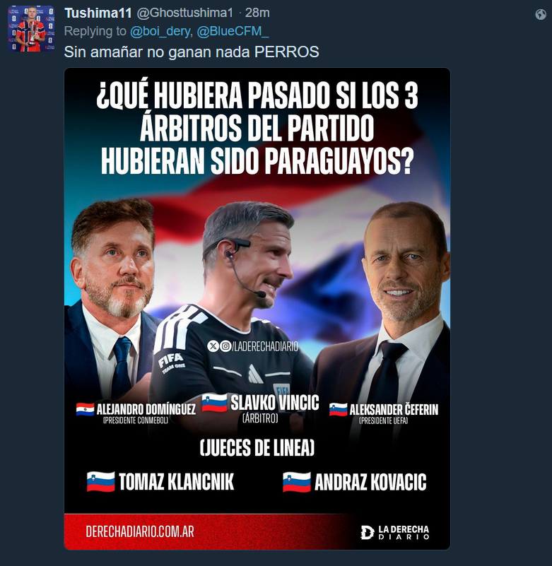 boi_dery's tweet photo. @Ghosttushima1 @BlueCFM_ "estas igual a este"
*Saca la teoria de que el partido esta amañado*

Son calentados cuando ganan
Y cuando pierden van de inmediato con teorias https://t.co/9z72NjGmEr