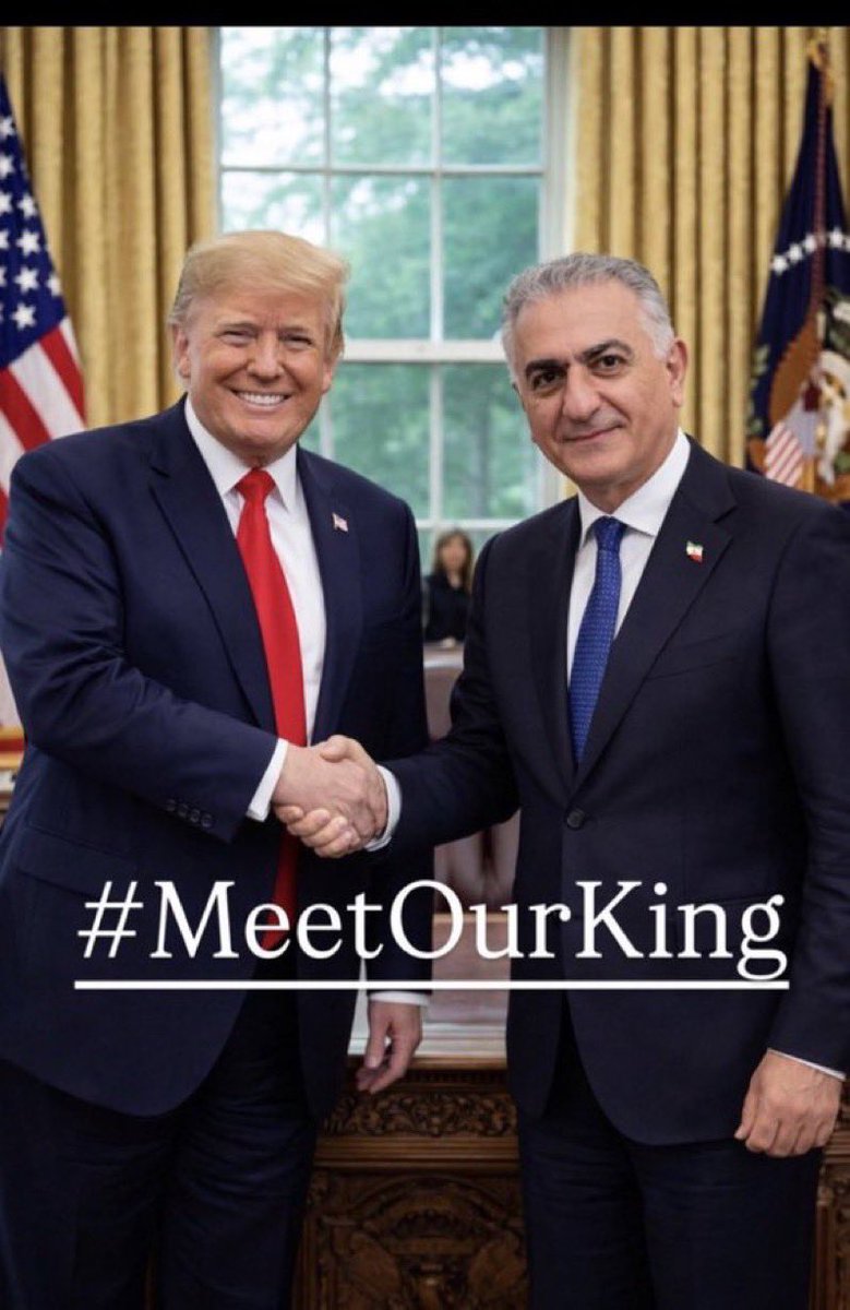 GTrupy's tweet photo. @amjadt25 #MIGA #KingRezaPahlavi #FreeIran #POTUS #EndTheRegimeNow https://t.co/Qg8Bkt9hMD