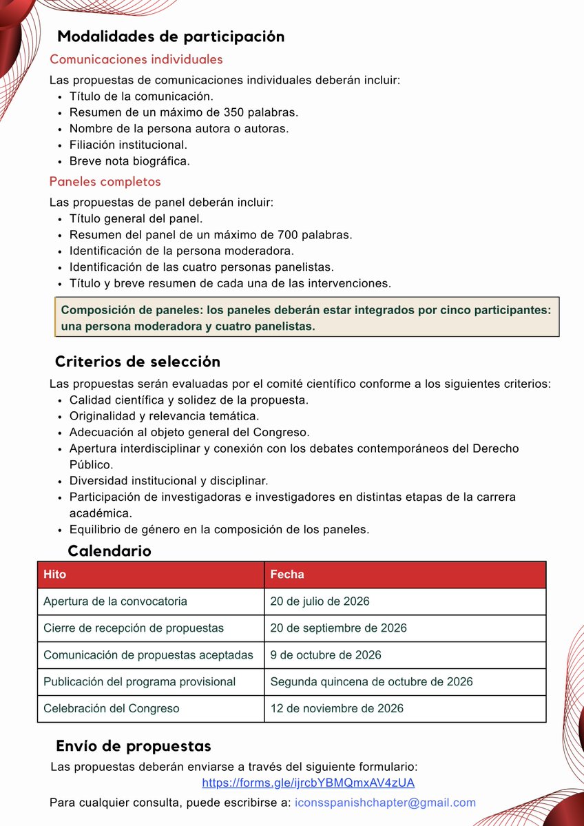 SpainIcon's tweet photo. 🔴CALL FOR PAPERS: III Congreso ICON·S España

Aceptamos propuestas de comunicaciones individuales y paneles completos hasta el 🗓️20 de septiembre

Formulario de envío de propuestas 🔗👉 https://t.co/zeLUkqAj18 

Toda la información sobre el congreso 🔗👉https://t.co/1AFoIdc3Z6 https://t.co/WgRfpbXPdg
