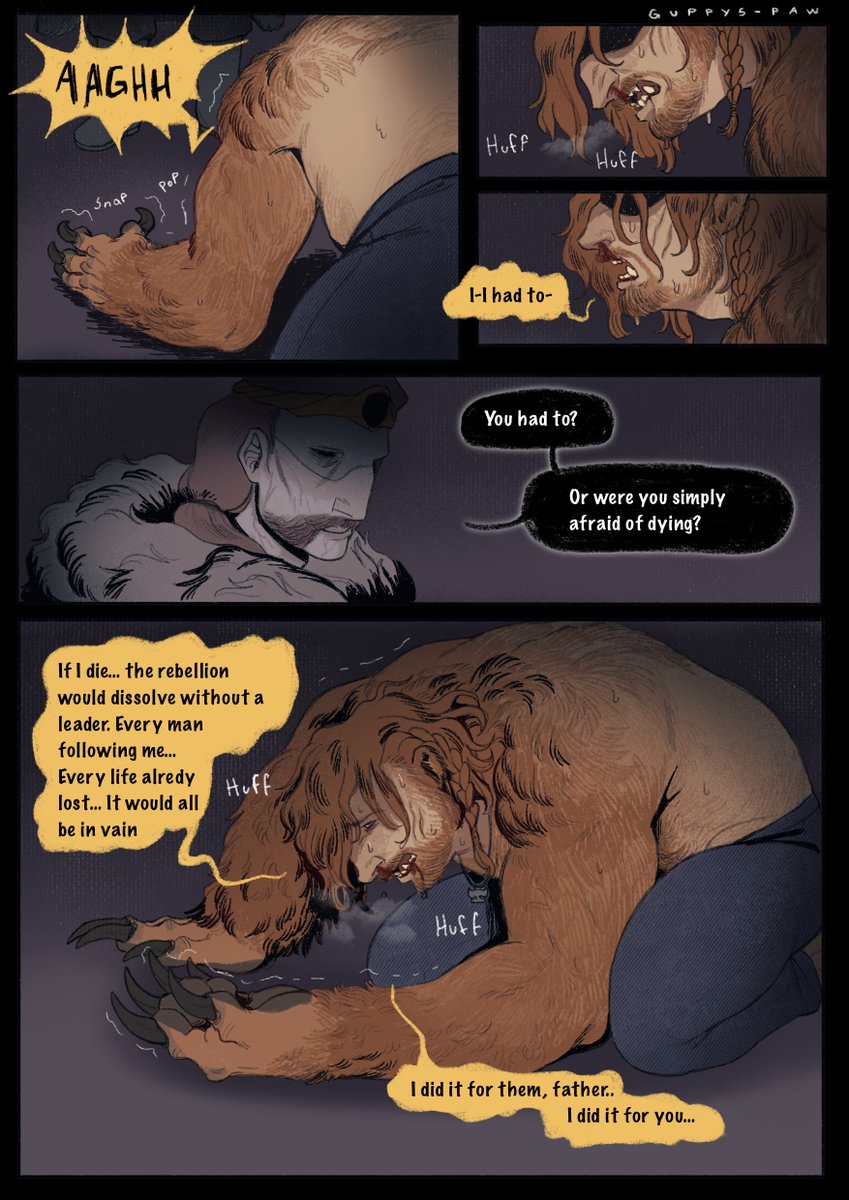 PawGuppy's tweet photo. <<Fears>>
werebear Ulfric short comic
#tftuesday #skyrim https://t.co/TSApCgewj6