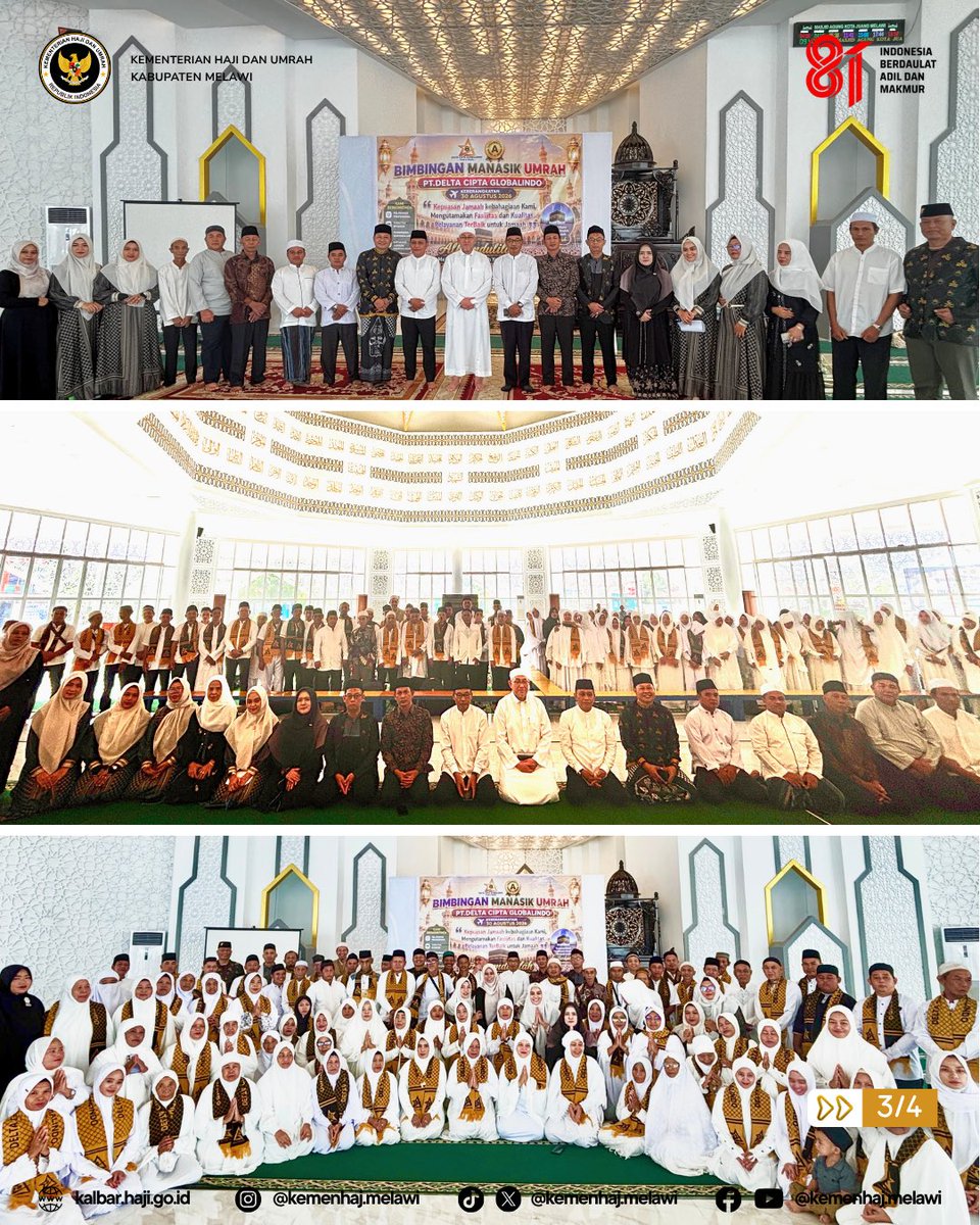 kemenhajmelawi's tweet photo. π Siap Menuju Baitullah dengan Ilmu dan Keyakinan
π² Baca berita selengkapnya melalui QR Code pada slide terakhir atau kunjungi https://t.co/pmKPYi0nNE.
#KemenhajMelawi #ManasikUmrahmelawi #JemaahUmrahmelawi #MenujuBaitullah #MelayaniUmat https://t.co/oNUEu4X3gr