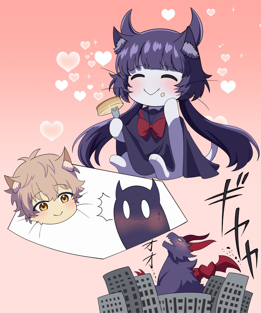BoHumbo's tweet photo. 🥞🐱🦖

 #乙女怪獣キャラメリゼ https://t.co/nT0nJUtIyM