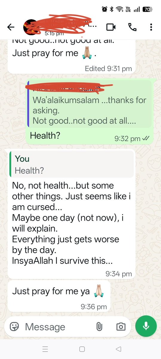 AlawiyahYussof's tweet photo. He is one of the few people on this X that I made friends. Noticed that he has been "missing".  Out of concern, I sent him a message to check on him.

My prayers are with you

For indeed, with hardship [will be] ease.
Indeed, with hardship [will be] ease.
(Al Insyirah:5-6) https://t.co/5xqDgvDDEl