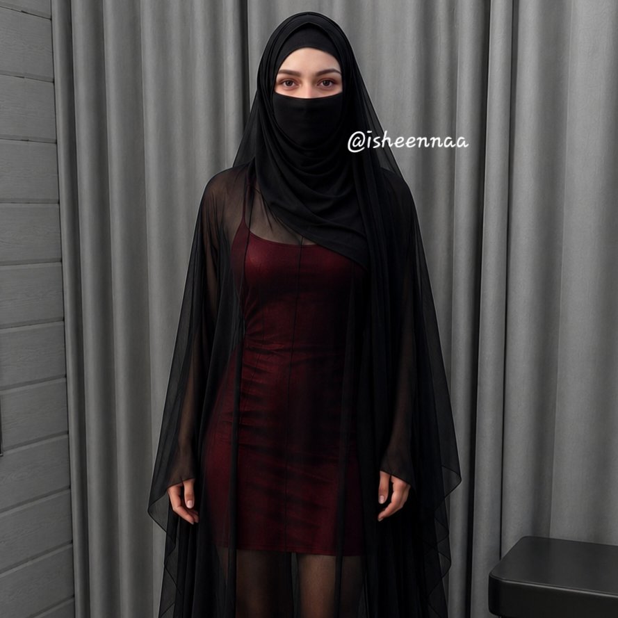 isheennaa's tweet photo. "A transparent drape that softens the silhouette while preserving elegance."
#hijab #newhijab how is my new hijab? https://t.co/Vsh2WN81f9