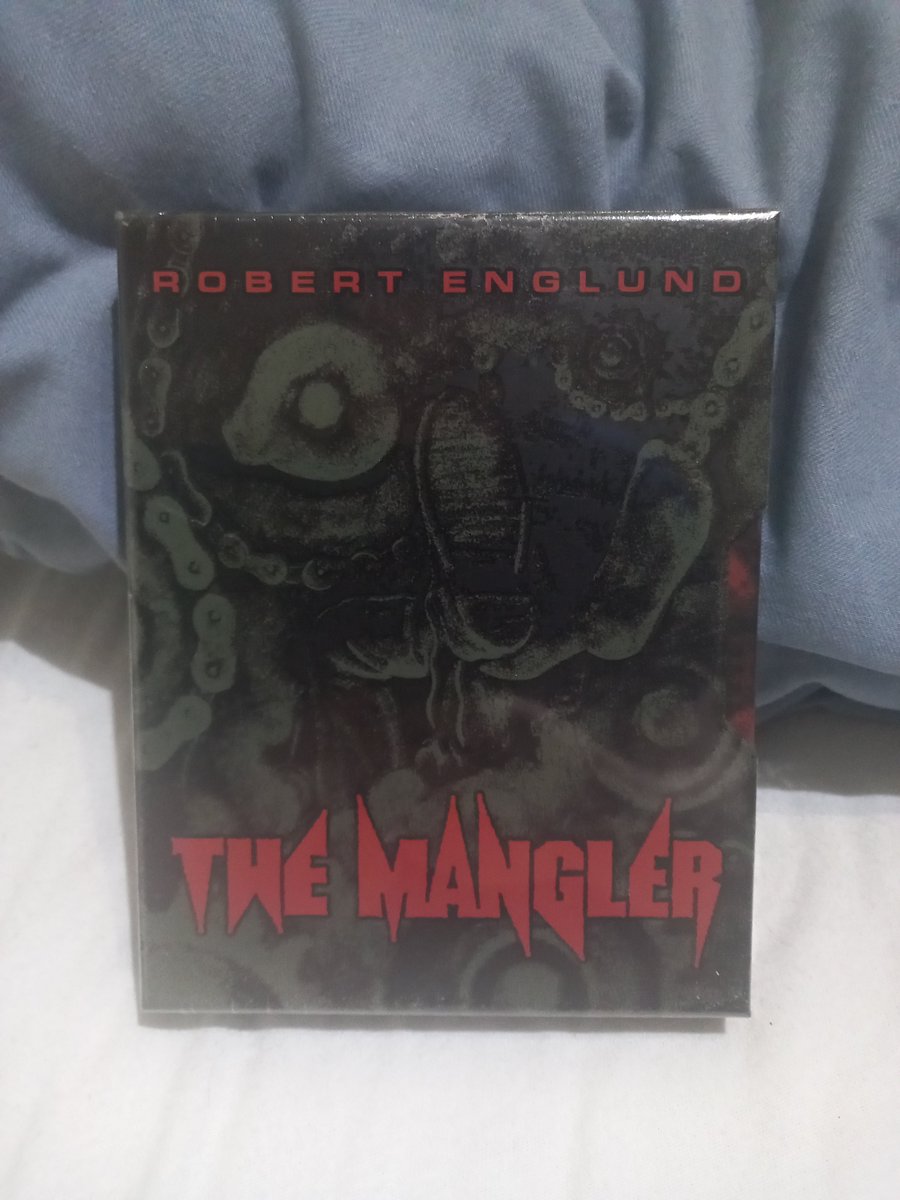 Screamqueenarmy's tweet photo. Just got THIS delivered a few minutes ago  ( ordered from @VinegarSyndrome )  #TheMangler #TobeHooper #StephenKing  #RobertEnglund https://t.co/FOFTvmsEpX