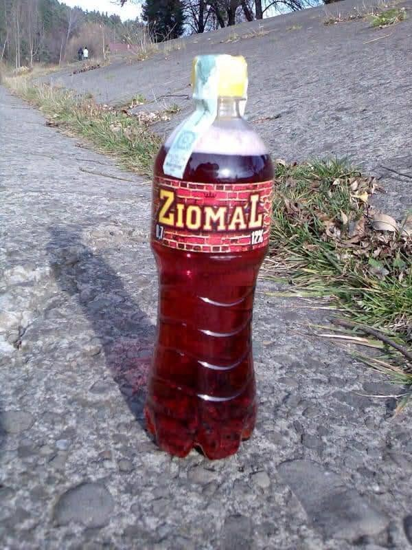 K_aczka's tweet photo. 🚨🐸 Żabson wypuścił swój własny napój alkoholowy! „ZiomaL” to czerwone wino 12% zamknięte w eleganckiej plastikowej butelce. Dostępne od następnej środy w Żabkach. https://t.co/68Z6lATYK1
