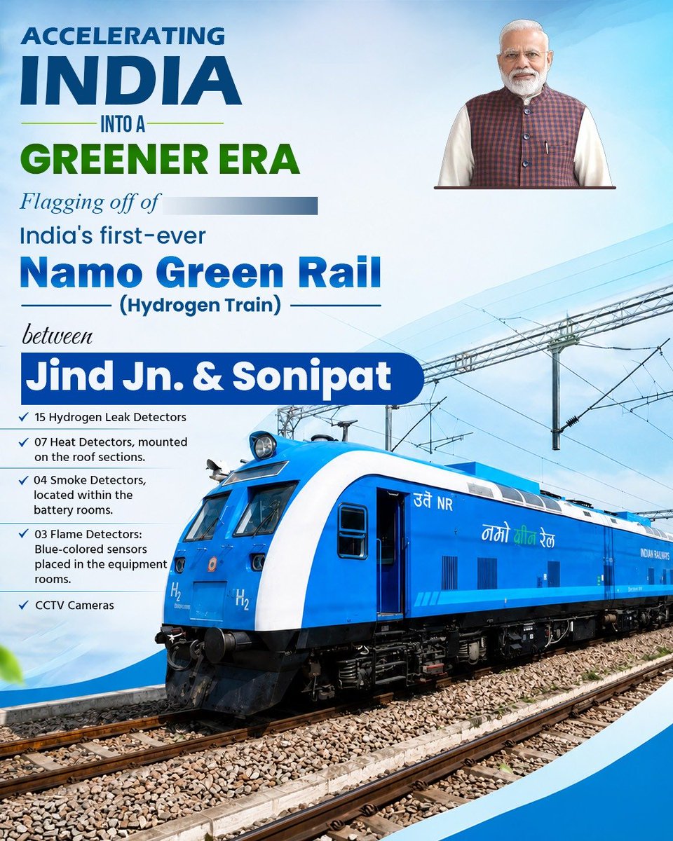 FatahAhad's tweet photo. Dil se garv hai... ❤️🚆 Indian Railways ek aur itihaas rachne ki taraf. Hydrogen Train ke saath Bharat ka safar aur bhi hara-bhara aur modern hoga. 🇮🇳💚 #IndianRailways #HydrogenTrain 
@SCRailwayIndia https://t.co/aIPvHjzg8i
