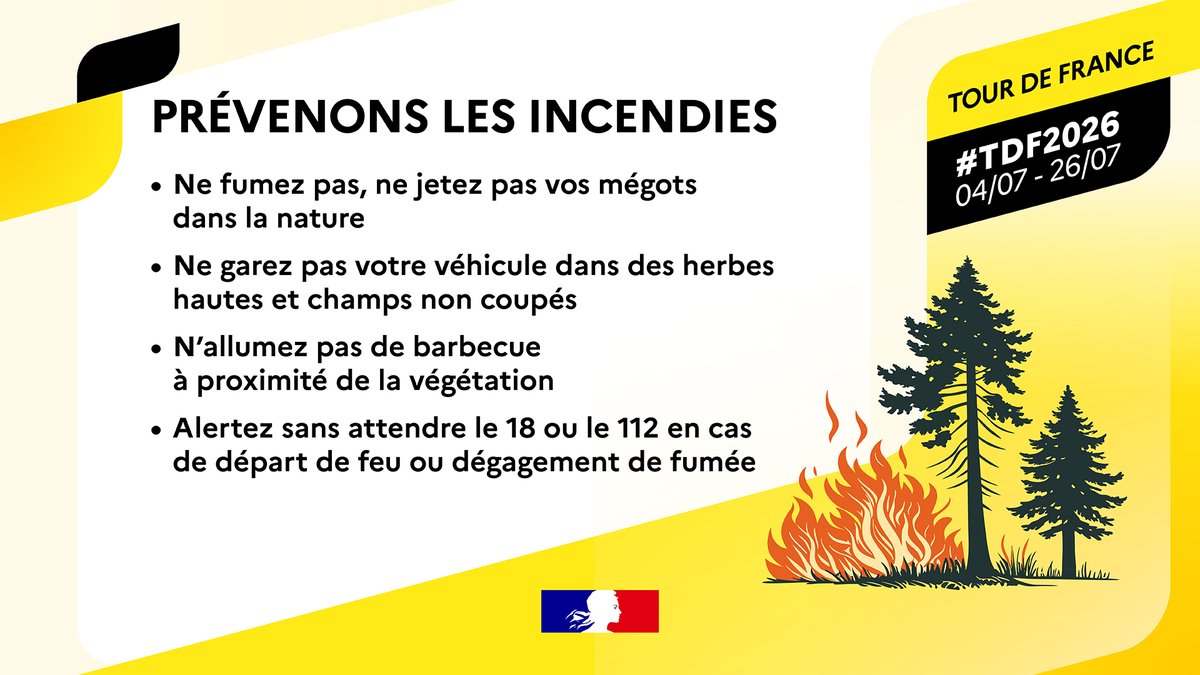 Image de Préfète de la Savoie - 🔥 #Sécurité | Prévenons les incendies
Le passage du Tour de France rassemble un public nombreux da