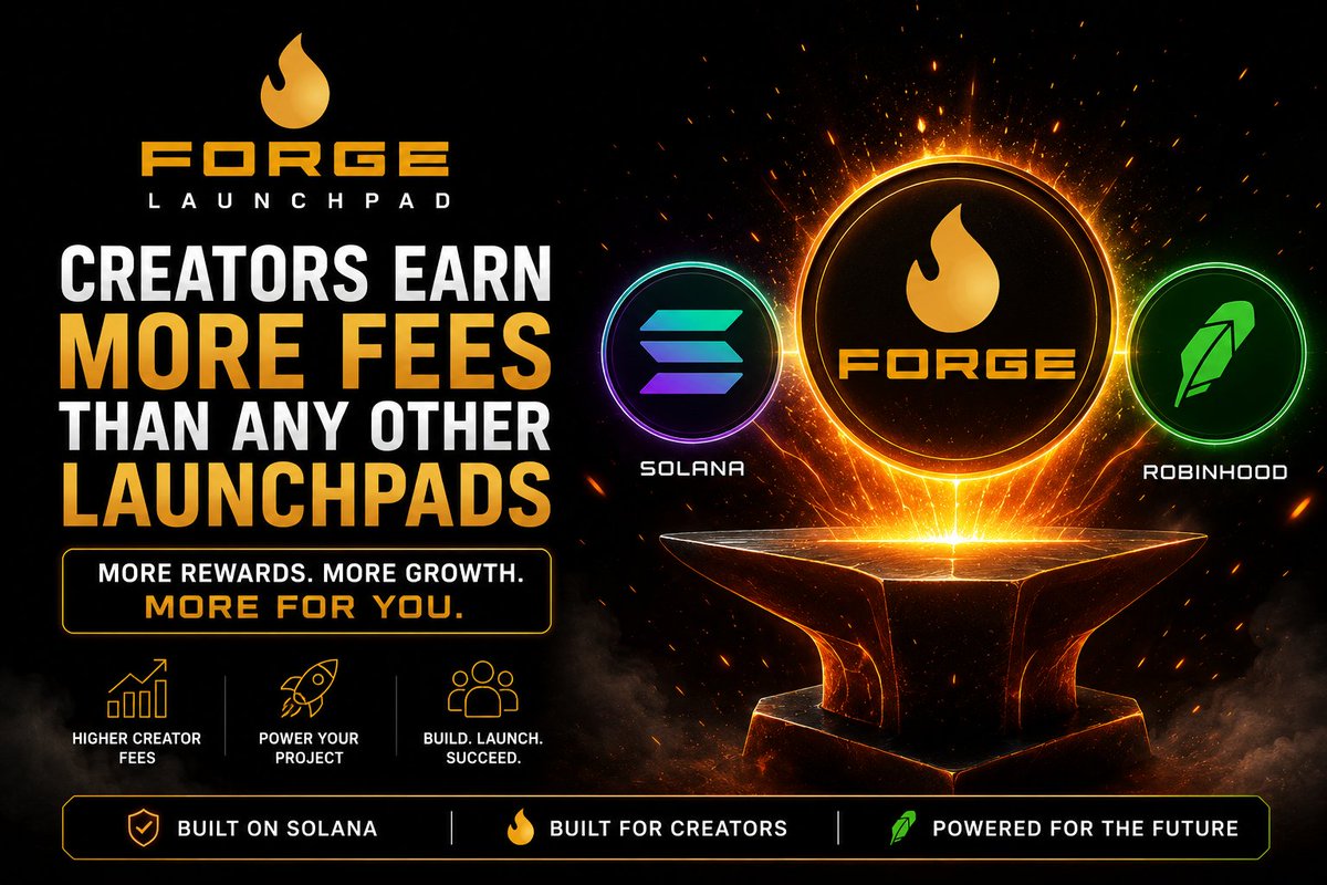 ForgeLaunchPad's tweet photo. 🚀 Why launch anywhere else?

With Forge Launchpad, creators earn more creator fees than on traditional launchpads, giving builders the resources they need to keep developing long after launch.

💰 More revenue for creators.
🛠️ More funding for utility.
📈 More reasons for your community to believe.

Build smarter. Earn more. Launch on Forge Launchpad. 🔥

https://t.co/3GVJgM1IO2
https://t.co/VtPlLJjLTt