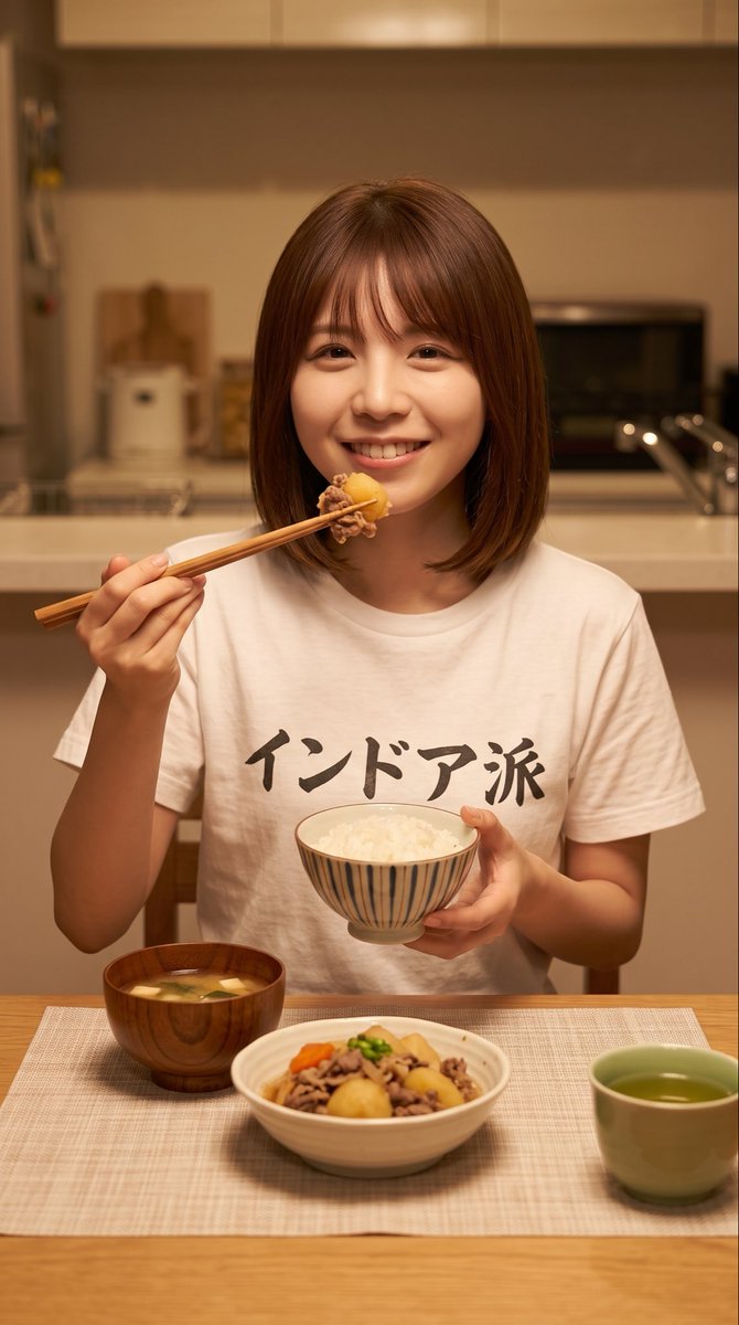 tahna161's tweet photo. 今日��夕食は昨日作っておいた肉じゃが😊
#AI美女 #AIart️️️️️️️️️️️️️️️️️️️️️️️️️️️️️️️️️️️️️️️️️️️️️️️️️️️ https://t.co/Wp5FjcoEkw