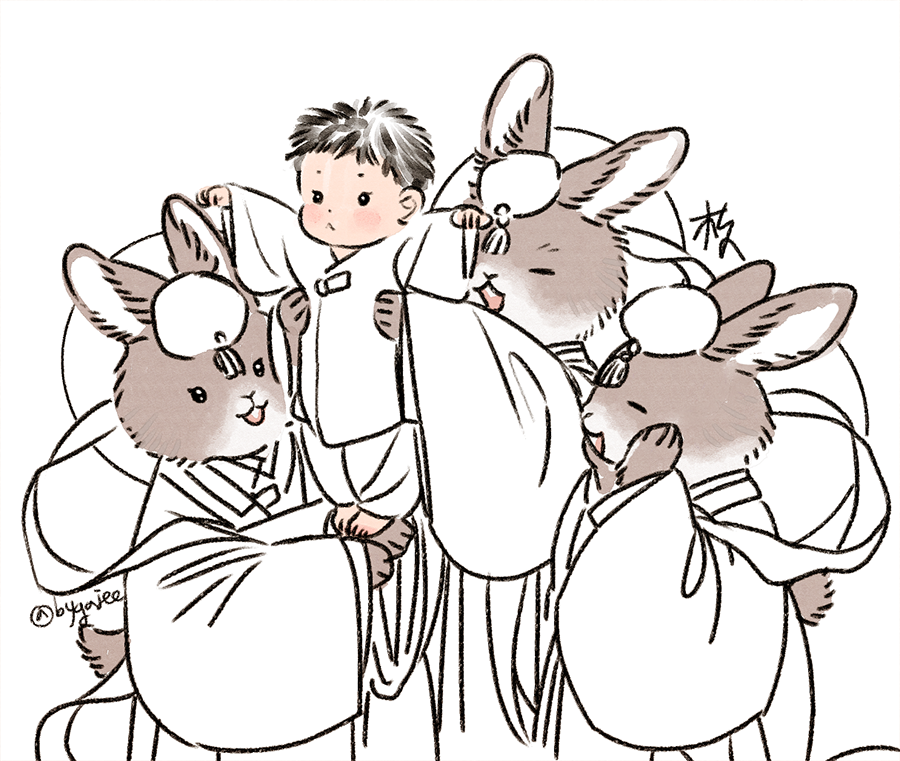 bygajee's tweet photo. 삼신 토끼🐰🐰🐰 https://t.co/o2aHnJS5Jp