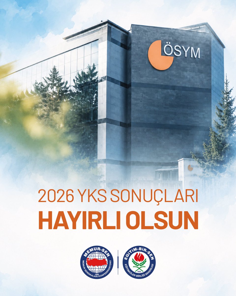 EgitimBirSen's tweet photo. 2026-YKS SONUÇLARI HAYIRLI OLSUN

20-21 Haziran 2026 tarihlerinde gerçekleştirilen ve yaklaşık 2 milyon 426 bin adayın merakla beklediği 2026-YKS sonuçları açıklanmıştır. Sınav sürecini geride bırakan bütün öğrencilerimizi, gençlerimizi geleceğe hazırlayan öğretmenlerimizi ve çocuklarının sınava hazırlık süreci boyunca büyük fedakarlıklar yapan ailelerimizi yürekten tebrik ediyoruz.

Sınavın değerlendirme sürecinde, AYT Türk Dili ve Edebiyatı-Sosyal Bilimler-1 Testi’ndeki bir sorunun ÖSYM Bilim Kurulu tarafından, Matematik Testi’ndeki bir sorunun ise yargı kararı doğrultusunda iptal edilerek değerlendirmelerin yapılması, idarenin hukuka ve bilime verdiği önemin açık bir göstergesidir.

Geçmiş dönemlerdeki sınav uygulamalarında da örnekleri görülen soru iptallerinde bu kez Bilim Kurulunu titizlikle çalıştırıp zaman kaybetmeden yargı kararlarını uygulayarak tek bir gencimizin dahi hak kaybına uğramasına müsaade etmeyen ÖSYM Başkanı Prof. Dr. Bayram Ali Ersoy’u ve çalışma arkadaşlarını, aklıselim, şeffaf ve sorumlu yönetim anlayışlarından dolayı takdir ediyoruz.

Unutmamalıyız ki tercih dönemi, öğrencilerimizin meslek hayatını ve geleceğini önemli ölçüde şekillendirecek kritik bir eşiktir. Teknik bir meseleyi bahane ederek yersiz tartışmalar üretmek, gençlerimizin morallerini bozmaktan başka bir amaca hizmet etmemektedir.

Bu süreçleri fırsat bilerek kurumlarımızı itibarsızlaştırmaya çalışanlar, gençleri ve ailelerini endişeye sevk edip tahrik edenler büyük bir sorumsuzluk örneği sergilemekte ülkemiz ve geleceğimize büyük bir kötülük yapmaktadırlar. Hiç kimse şahsi veya siyasi hesapları uğruna gençlerimizin geleceğiyle oynamamalı, manipülasyonlara asla başvurmamalıdır.

Tercih sürecine girecek öğrencilerimize, ilgi, yetenek ve hedeflerini dikkate alarak bu dönemi en verimli şekilde değerlendirmelerini tavsiye ediyor, tercih sürecinde kolaylıklar ve başarılar diliyoruz.

#2026YKS