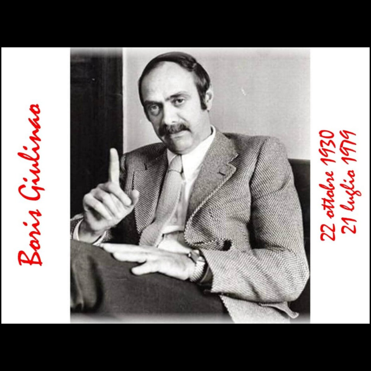 BergamoeC's tweet photo. Giorgio Boris Giuliano
Piazza Armerina 22 ottobre 1930
Palermo 21 luglio 1979
Vice-Questore aggiunto
"Mio padre Boris Giuliano? Uno che era vicino agli ultimi, senza essere un sacerdote".
Alessandro Giuliano
#21luglio1979
#borisgiuliano
#palermo https://t.co/NlsEWb4vAu