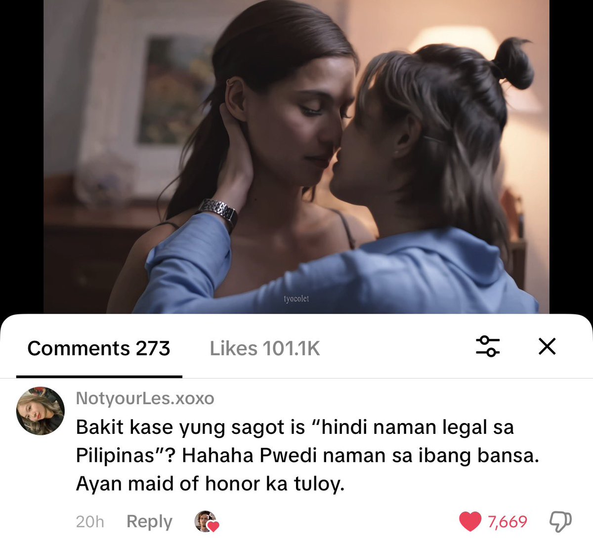 tyocolet's tweet photo. magiging bride ba ko ever?
a. yes
b. no
c. hindi naman legal sa pilipinas

#OpenEndings https://t.co/vGt4m6EJDK