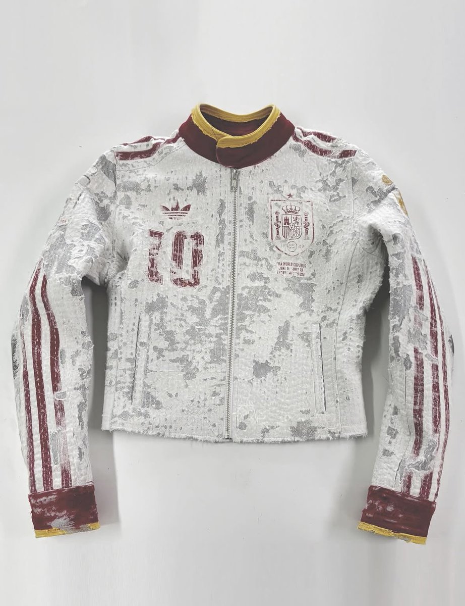 NoteSphere's tweet photo. 1 of 1 Spain jacket for Dani Olmo’s Fiancée Laura Abla by Fabriqué en Récré. https://t.co/Xg4ryju9Jo