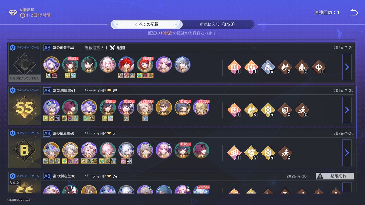 penguin6131's tweet photo. 崩壊スターレイル マネーウォーズ
富の創造主50まで到達。
これまでの経験を踏まえて、勝つべくして勝てている感覚があって面白かったです。
運の下振れを拾えるようになれば足踏みせずに上げられるのだろうけど、防御面を疎かにしてHPを一気に削られたりで中々安定しなくて、まだまだ難しいゲーム。 https://t.co/yyHUjf3IJy