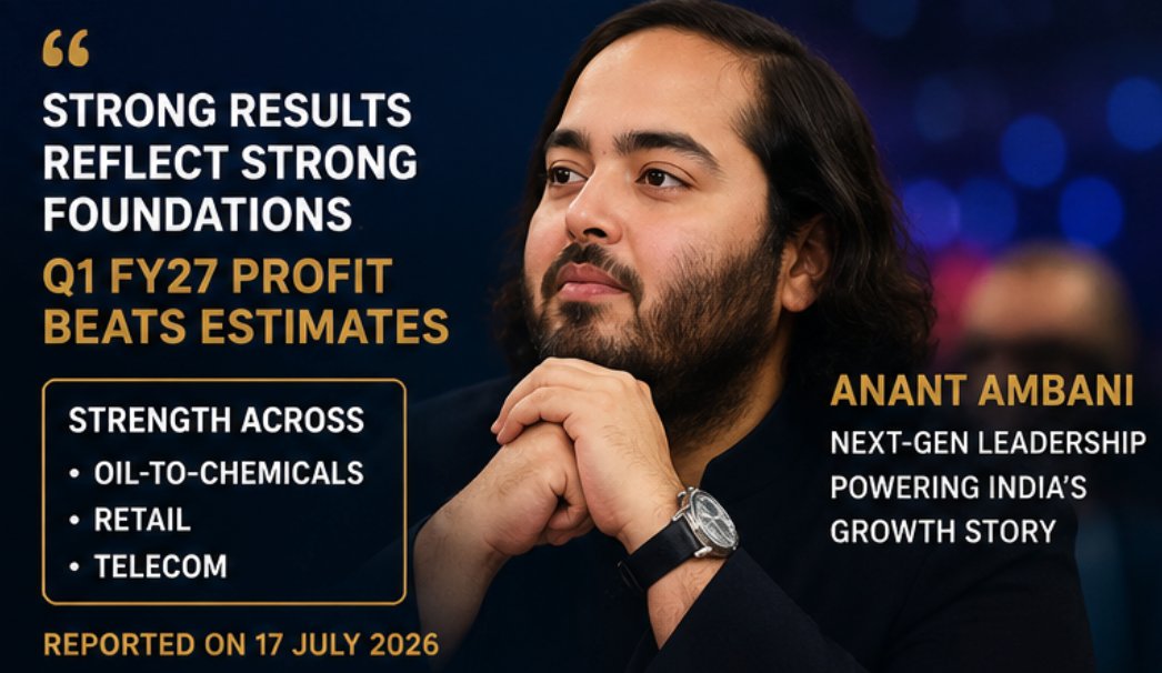 Viru75eth's tweet photo. #AnantLeadsFY27 Reliance ke Q1 results ne dhoom macha diya, sab sectors mein dhamaka! Anant Ambani ke under, Jio ki growth lagi rahe, oil-to-chemicals aur retail bhi zabardast! https://t.co/H5h2B4gzy3