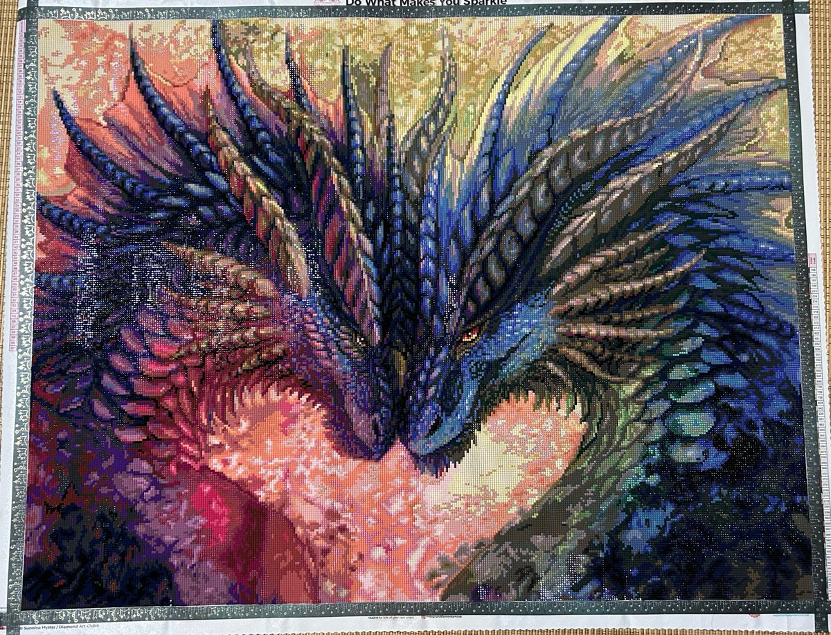 Dragon Love完成 ダイヤモンドアートクラブ 90.9×69.9サイズ 2026年6月