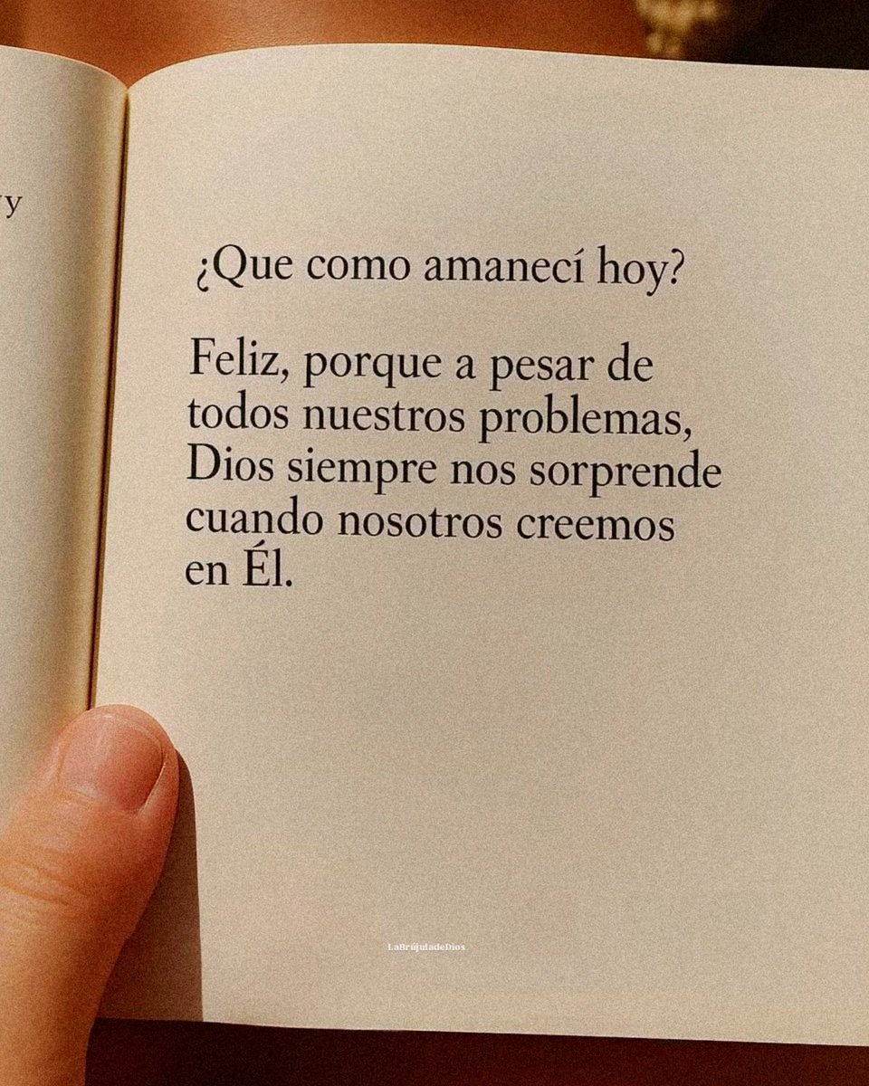 LaBrujuladeDios's tweet photo. Que como amanecí hoy?

Feliz, porque a pesar de todos nuestros problemas, Dios siempre nos sorprende cuando nosotros creemos en Él https://t.co/dv7WZMRReJ